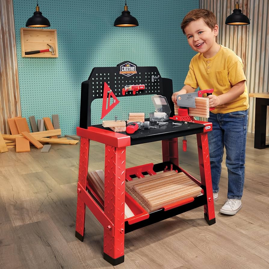 Little Tikes Creative Construction Workbench with 15+ Accessories, Pretend Play Construction Set,... | Amazon (US)