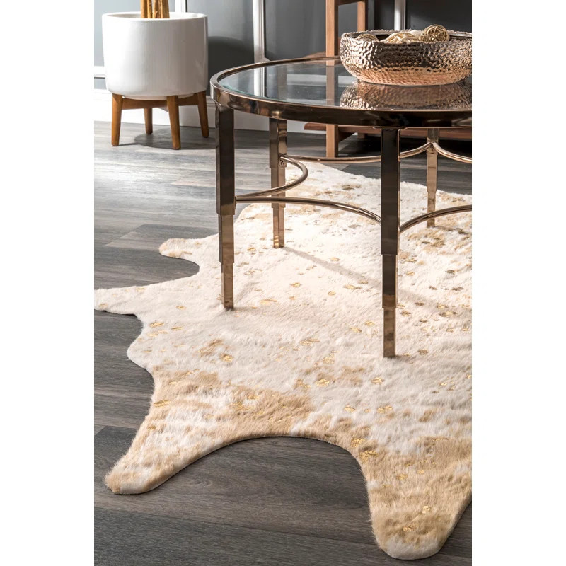 Kirksey Animal Print Area Rug in Off-White | Wayfair North America