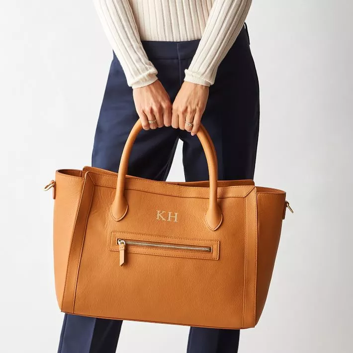 Zoe Leather Work Tote curated on LTK