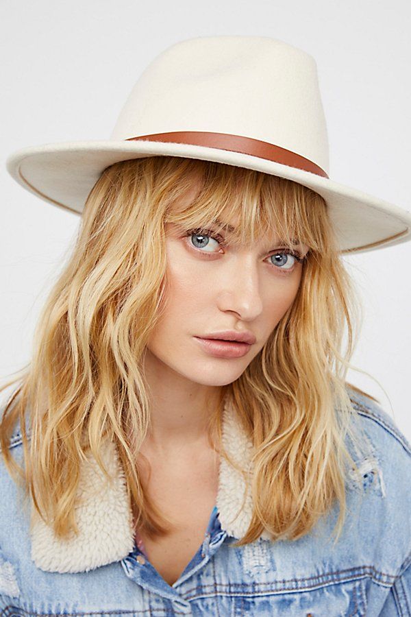 Wythe Leather Band Felt Hat by Free People | Free People (Global - UK&FR Excluded)