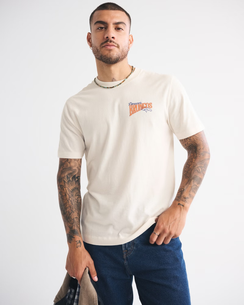 Men's Denver Broncos Graphic Tee | Men's Tops | Abercrombie.com | Abercrombie & Fitch (US)