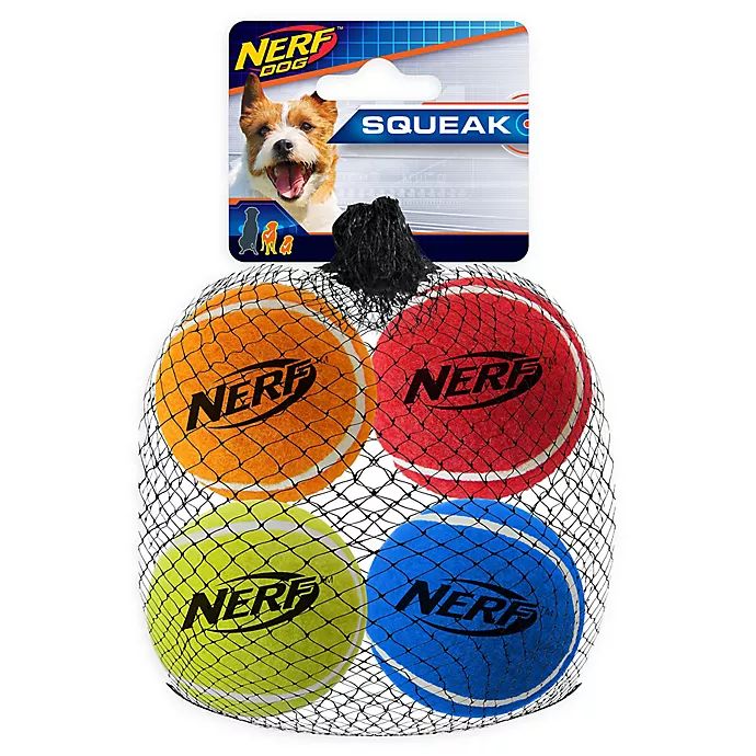 Nerf Dog 4-pack 2-Inch Squeak Tennis Balls | Bed Bath & Beyond