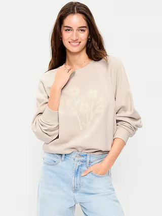 Oversized Graphic Raglan Sweatshirt | Old Navy (US)
