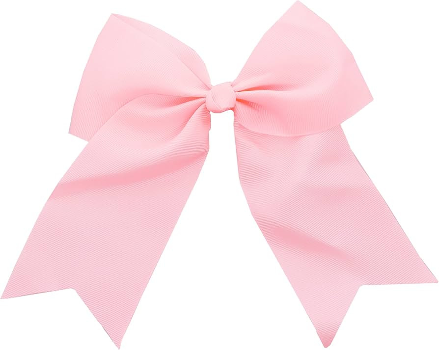 Light Pink Jumbo Bow Clip with Tails | Amazon (US)