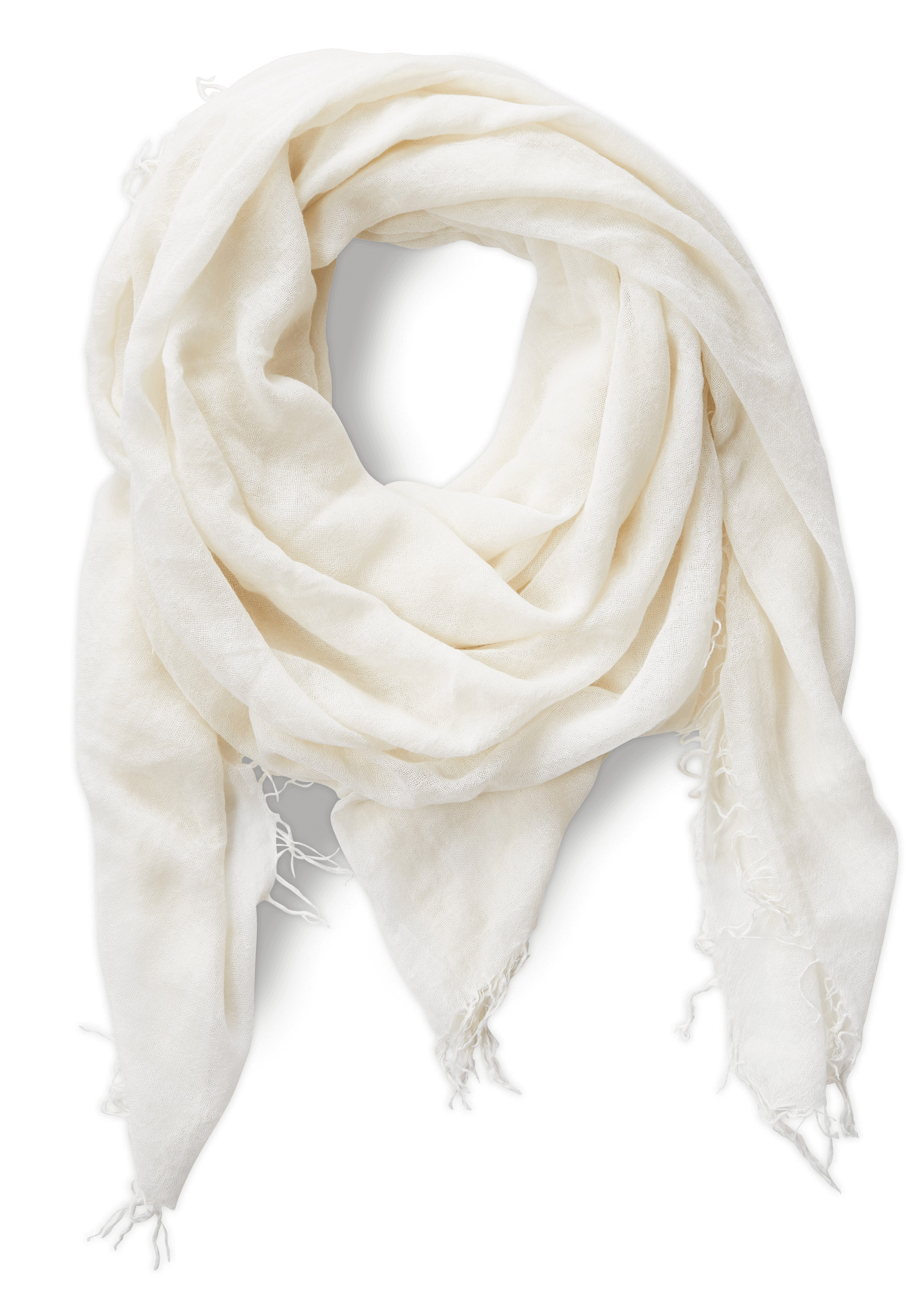 Solid Color Cashmere Silk Fringe Scarf | Olivela