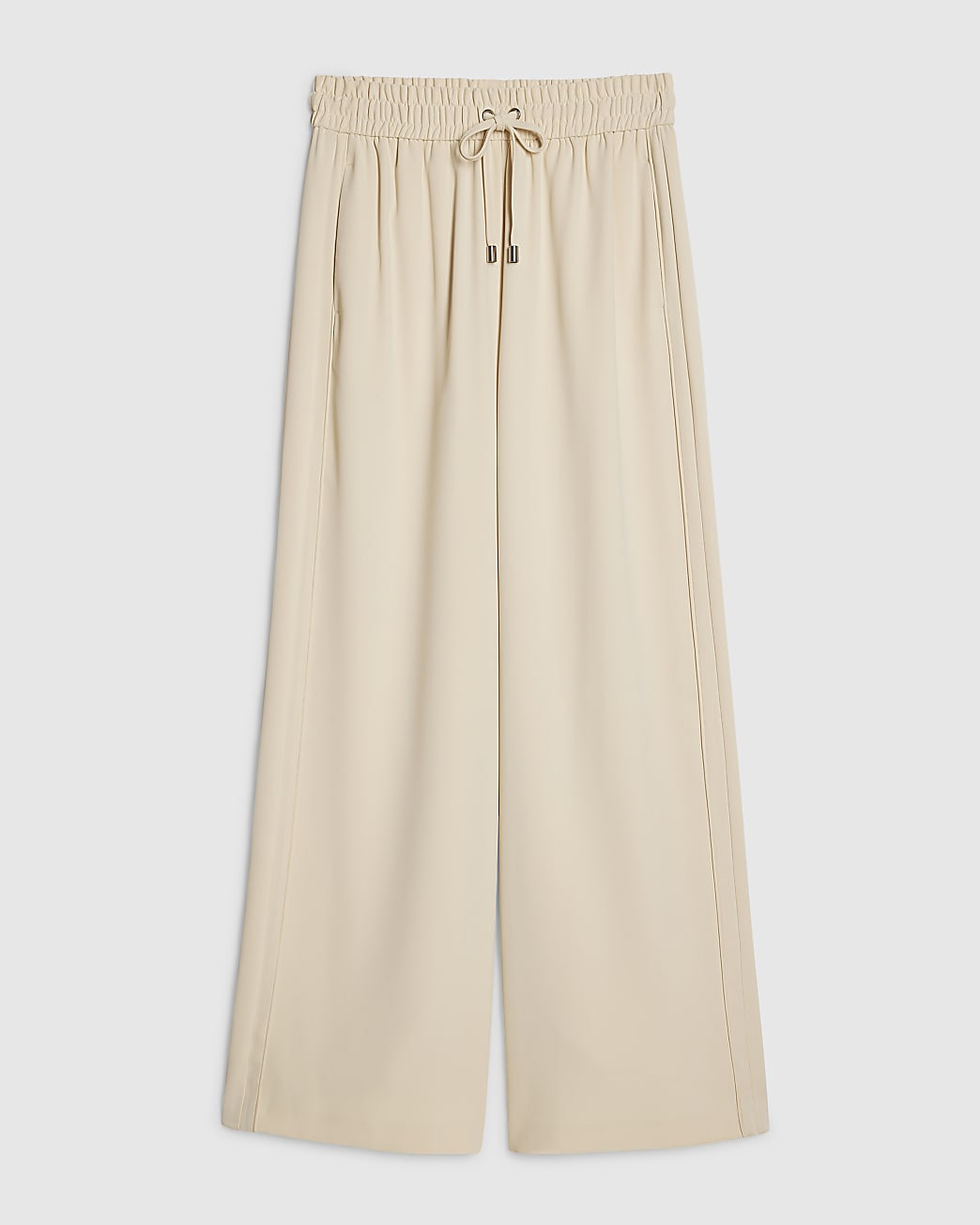 Cream Wide Leg Smart Joggers | River Island UK & IE