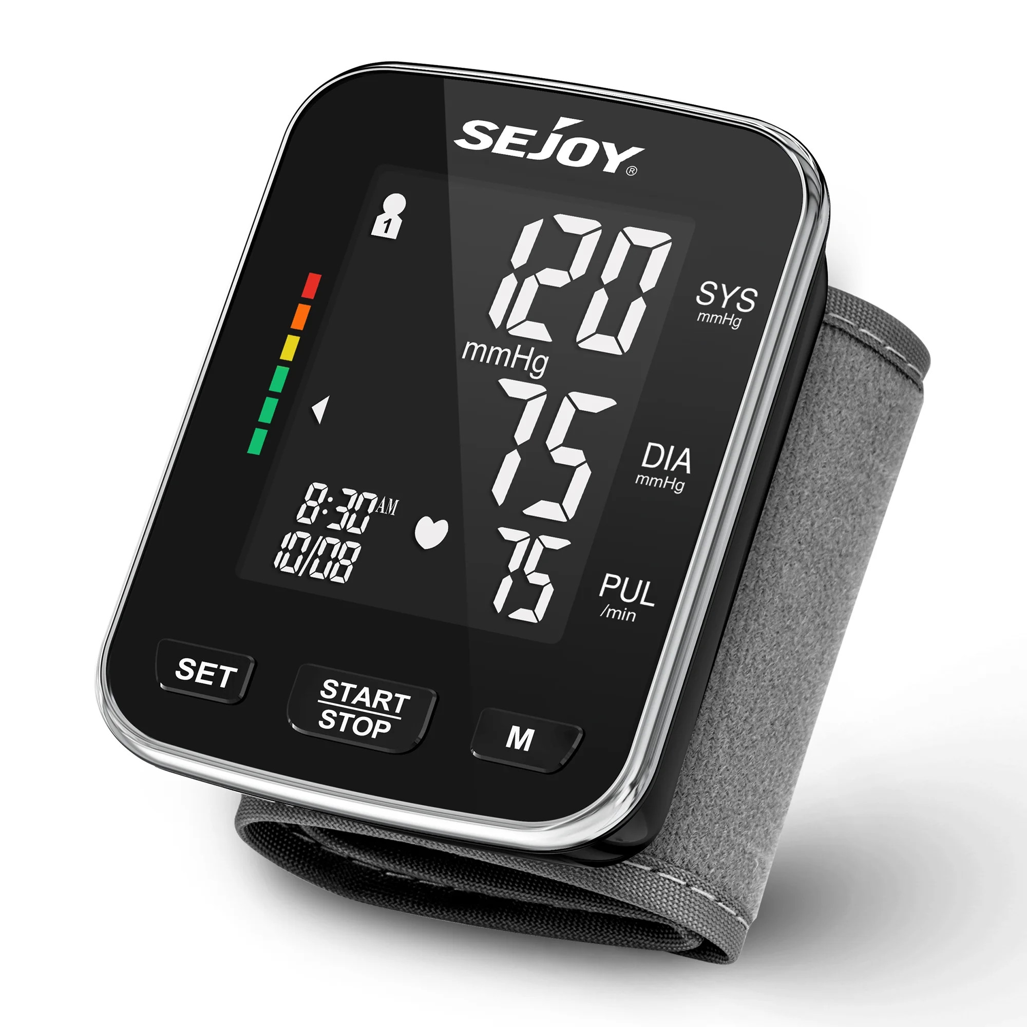 Sejoy Blood Pressure Monitor Wrist, with Adjustable Large Cuff, Portable Automatic Digital BP Mac... | Walmart (US)
