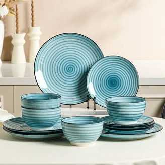 Better Homes & Gardens Juego de Vajilla de Tomate de Melamina de Bamb\u00fa de 12 Piezas | Walmart (US)