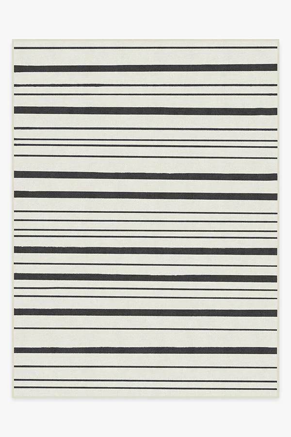 Hudson Stripe Black Rug | Ruggable