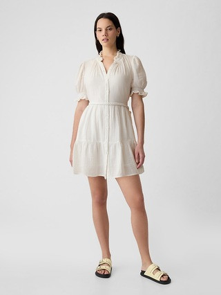 Crinkle Gauze Mini Dress | Gap (US)