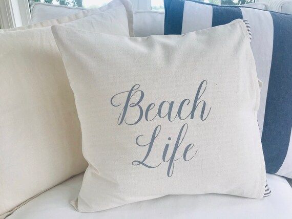 Decorative pillow Coastal pillow  Beachy pillow Beach house | Etsy | Etsy (US)