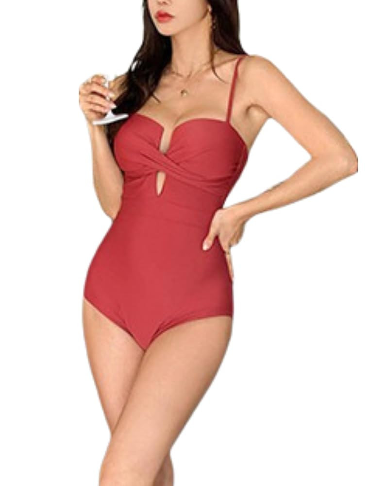 ZAFUL Women's V Cut High Waisted Bikini Sets Underwire Halter Twist Front Swimsuit Cut Out Two Pi... | Amazon (US)