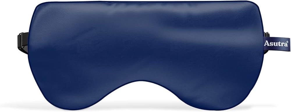 ASUTRA Silk Eye Pillow for Sleep, Navy | Filled w/Lavender & Flax Seeds | Weighted | Meditation &... | Amazon (US)