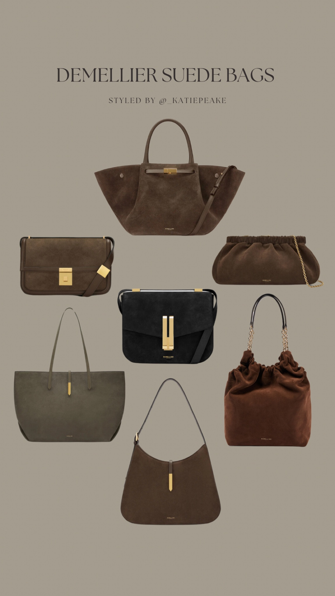 Demellier suede bags 💼 🤎 use BF20 for 20% off 

Suede hand bag, tote bag, cross body bag, Demellier London 

#LTKCyberWeek #LTKuk #LTKbag