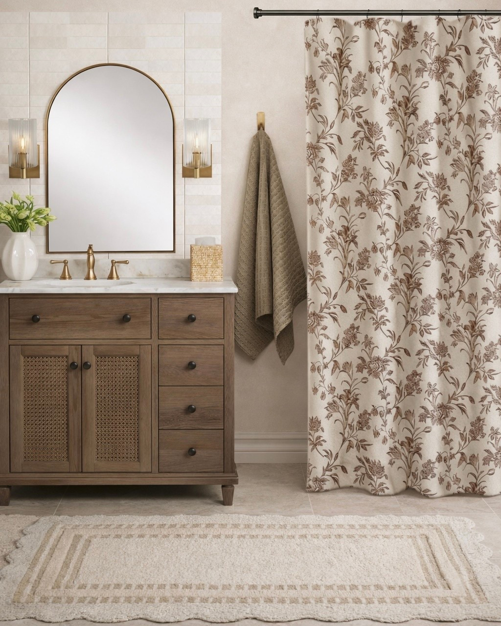 Neutral Wayfair Bathroom Finds | Wood Vanity, Floral Shower Curtain & Scalloped Rug

Follow @farmtotablecreations on Instagram for more inspiration.

Warm wood tones, soft florals, and classic brass accents make this bathroom feel cozy, elevated, and timeless. I love how the cane-front vanity adds texture, while the arched mirror and sconces bring in that designer touch. The floral shower curtain softens the space beautifully, and the scalloped rug finishes it off with a subtle, high-end look — all from Wayfair. Perfect pieces for creating a calm, inviting bathroom refresh.

Bathroom Decor | Bathroom Vanity | Arched Mirror | Bathroom Lighting | Shower Curtain | Bathroom Rug | Neutral Home Decor | Wayfair Finds | Wayfair Home | Bathroom Storage | Powder Room Ideas | Small Bathroom Ideas | Home Decorating | Affordable Home Decor

Follow my LTK @farmtotablecreations on the @shop.LTK app to view this post and get my exclusive app-only content!

#liketkit #LTKHome #LTKFindsUnder100 #bathroomdecor #bathroomvanity #bathroomrug #showercurtain #bathroomlighting #neutraldecor #wayfairfinds



#LTKHome #LTKSaleAlert