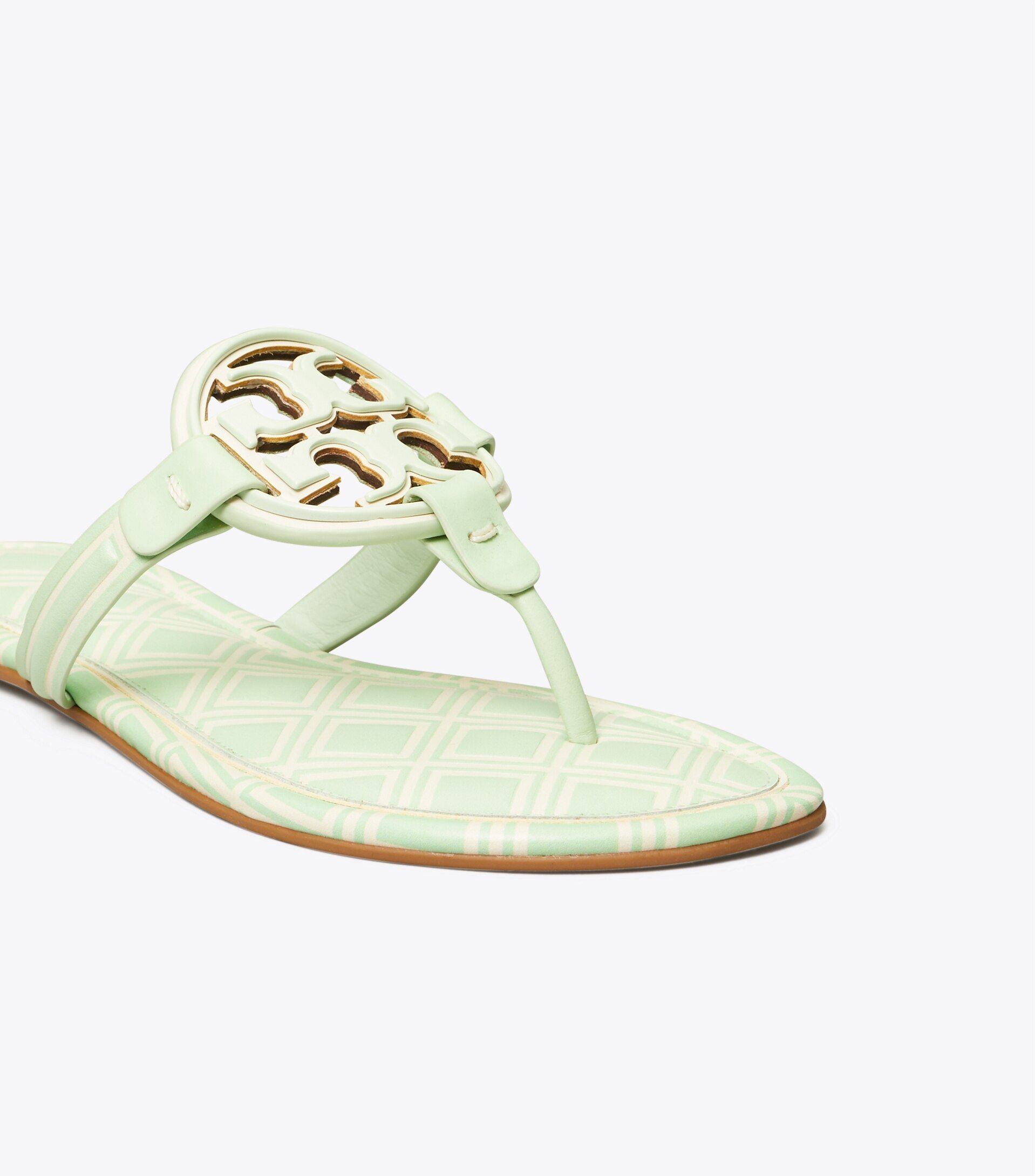 Miller Metal-Logo Sandal, Printed Leather | Tory Burch (US)