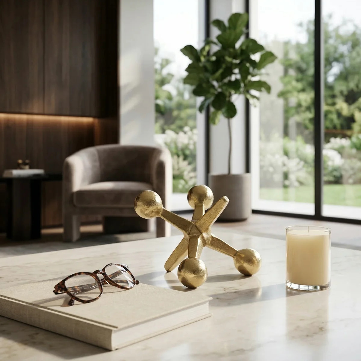 Abstract Geometric Aluminum Sculpture | Wayfair North America