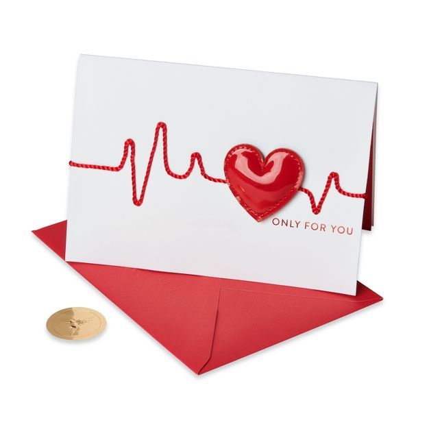 Heart Beat Valentine&#39;s Day Card - PAPYRUS | Target