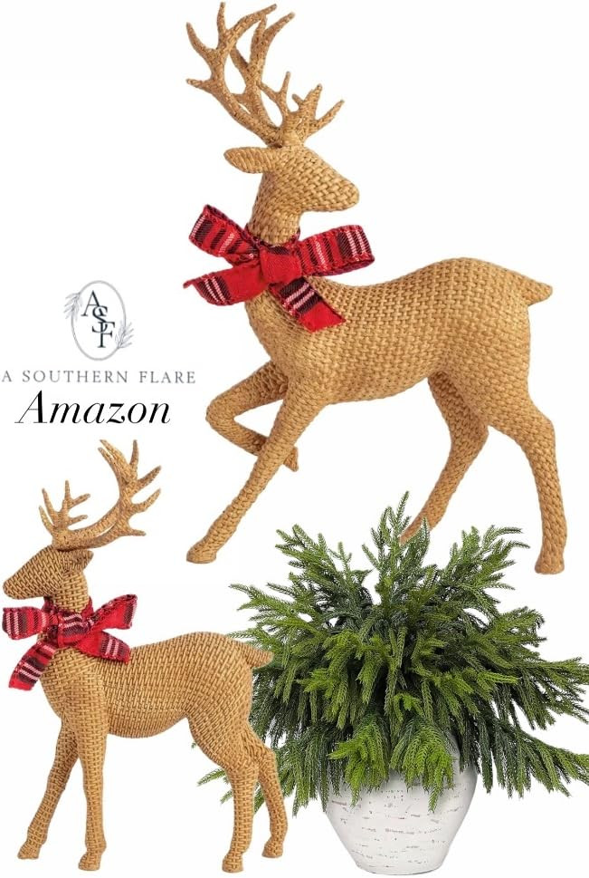 Faux Rattan Snowman Figurine, Hand-Woven Wicker Christmas Decor with Top Hat & Linen Scarf, Neutr... | Amazon (US)