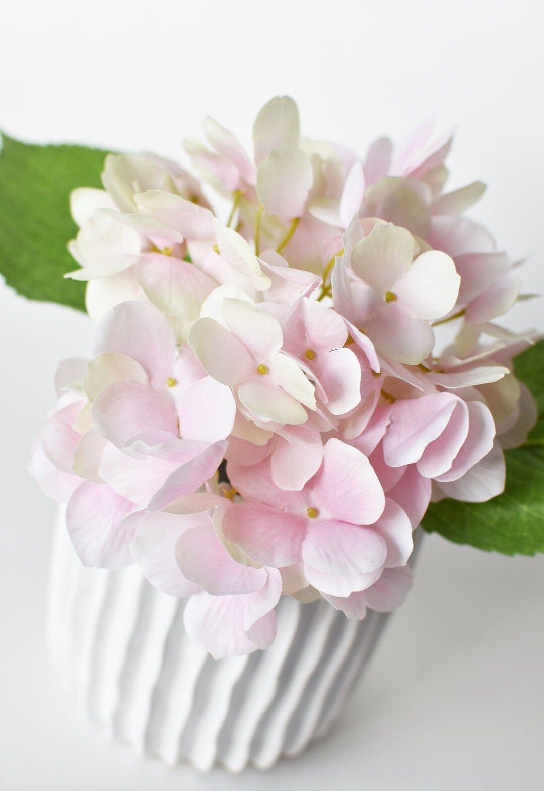 10" Light Pink Hydrangea Pick | Etsy (US)