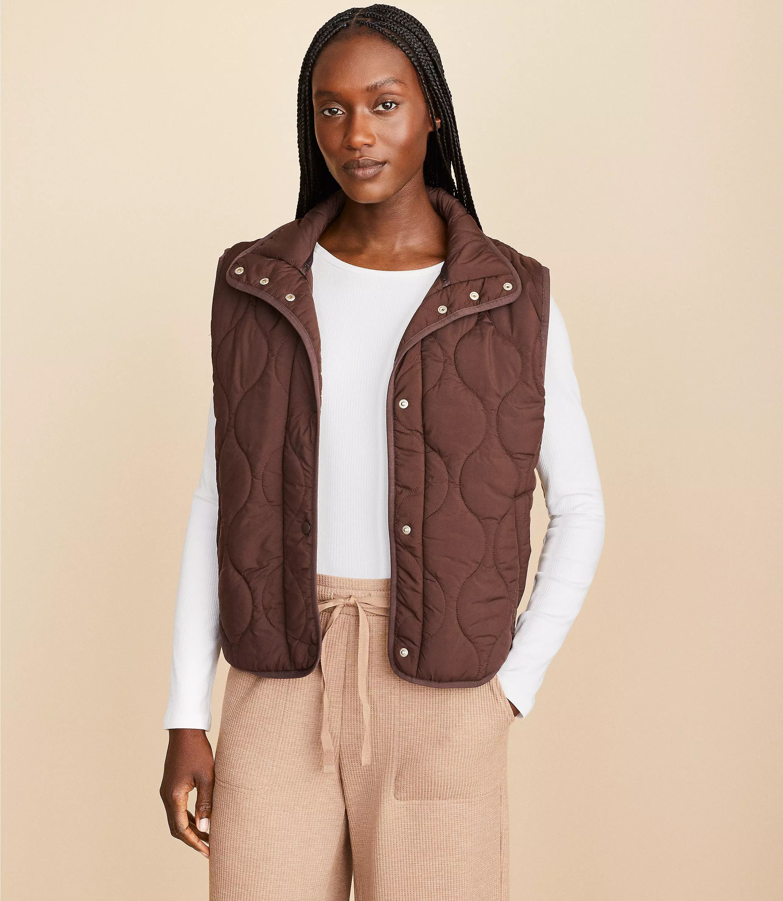 Lou & Grey Quilted Pocket Vest | LOFT