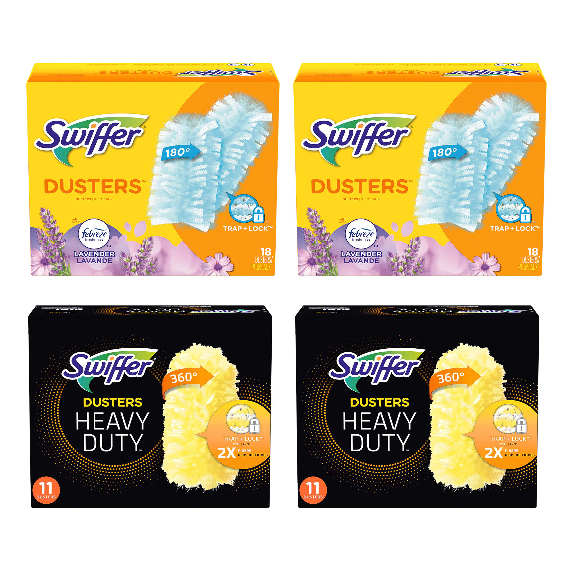 Swiffer Dusters Refill Case Pack (2 boxes of Febreze Lavender Refills + 2 boxes of Heavy Duty Refills) | Lowe's