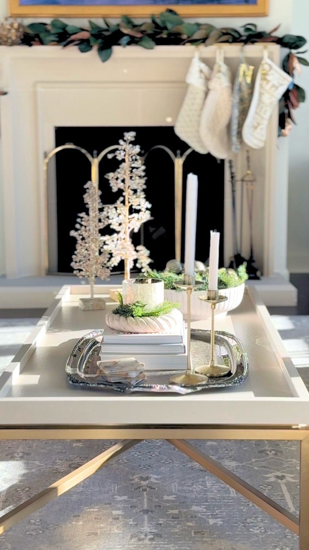 ✨ Christmas Coffee Table — Phase 1
You don’t need to start from scratch to make a space feel like December.
I kept my everyday pieces and just layered in a few holiday textures + sparkle.
Tap to shop the exact items👇
• Crystal trees (the glow is insane IRL)
• Ornament garland for instant shimmer
• Rolled pine garland for texture + depth
• Brass candle holders + taper candles
• Small bowl for easy layering
• A good Christmas candle — always
• Greenery picks to tuck wherever needed
• Match striker because function can be pretty
Little additions → big mood shift.
Shop it all here. 🎄


#LTKSeasonal #LTKHoliday #LTKHome