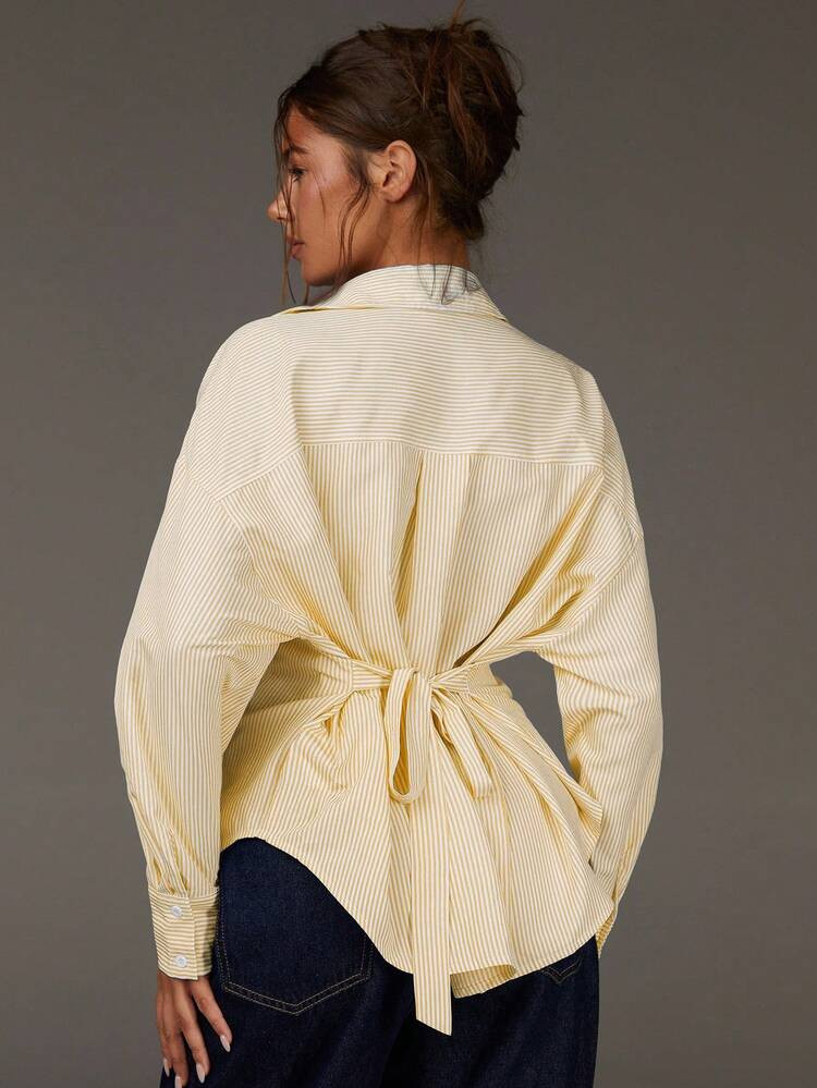 Tie back blouse | SHEIN