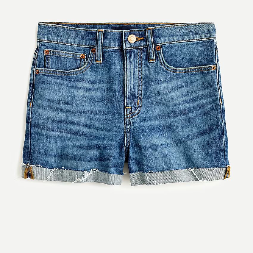 High-rise denim short in faded indigo | J.Crew US