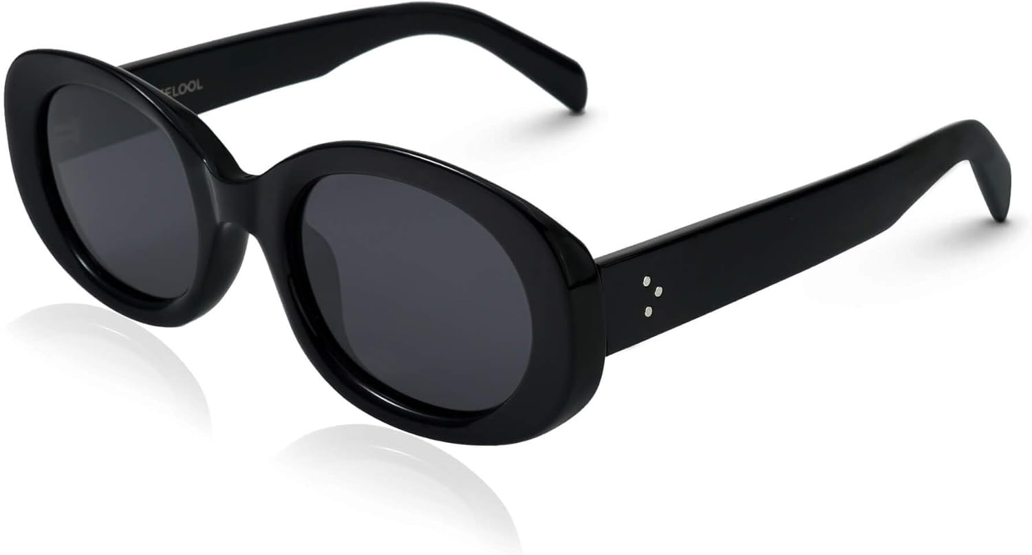 Zeelool Retro Oval Sunglasses for Women Polarized UV400 Protection 90s Sunglasses Vintage Shades | Amazon (US)