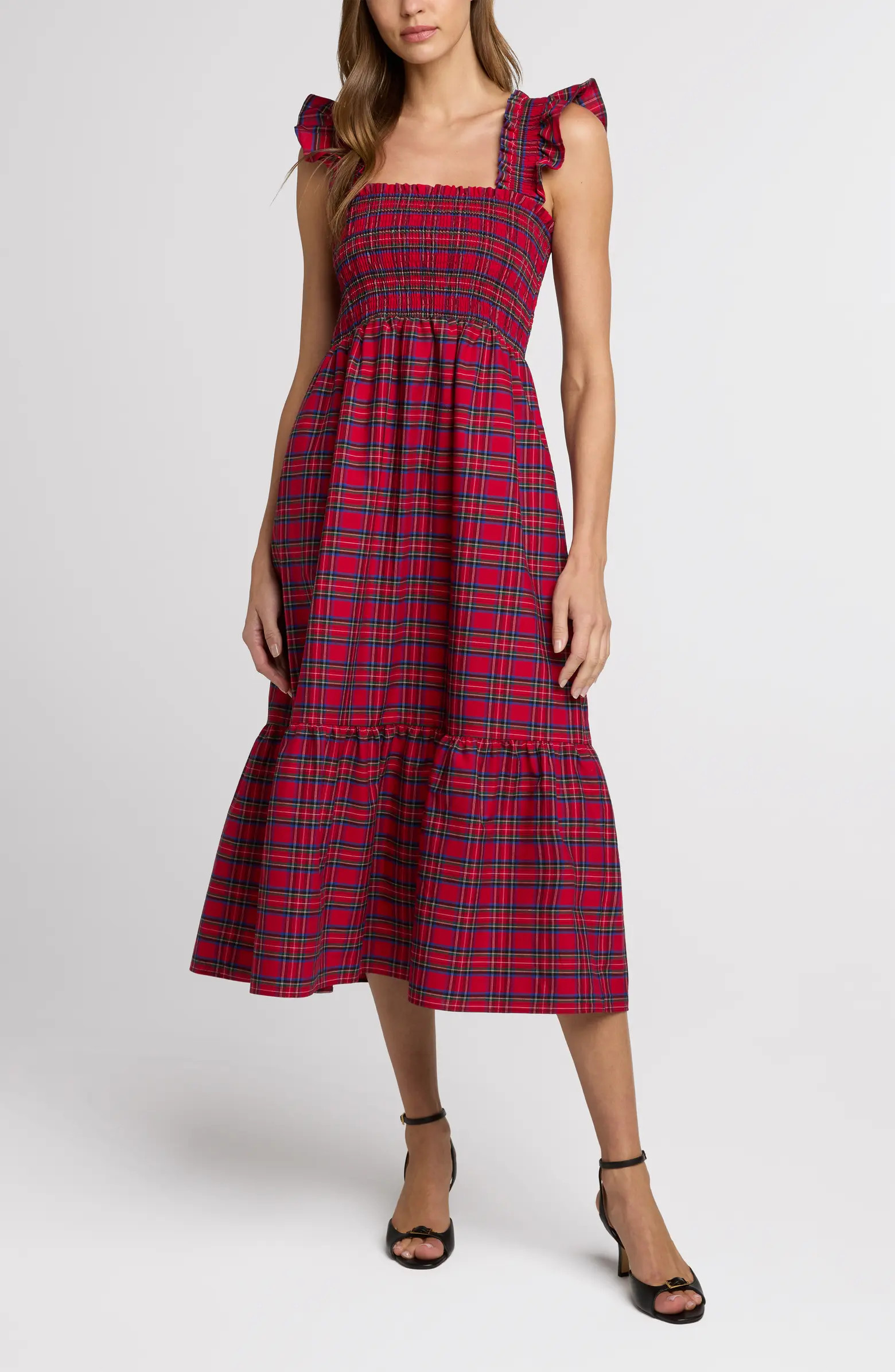 The Flounce Smocked Midi Dress | Nordstrom