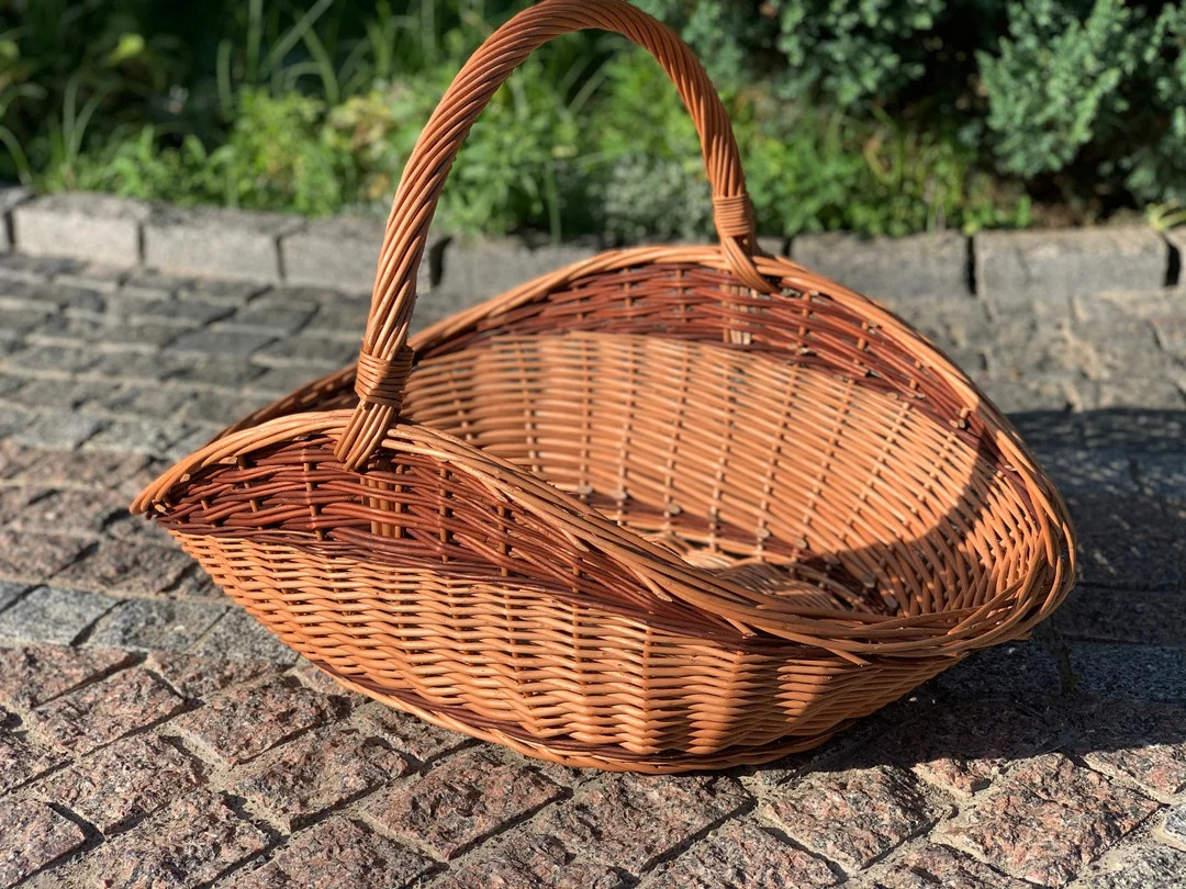 Handmade Large Willow Wicker Basket: Gathering, Firewood, Display - Etsy | Etsy (Global)
