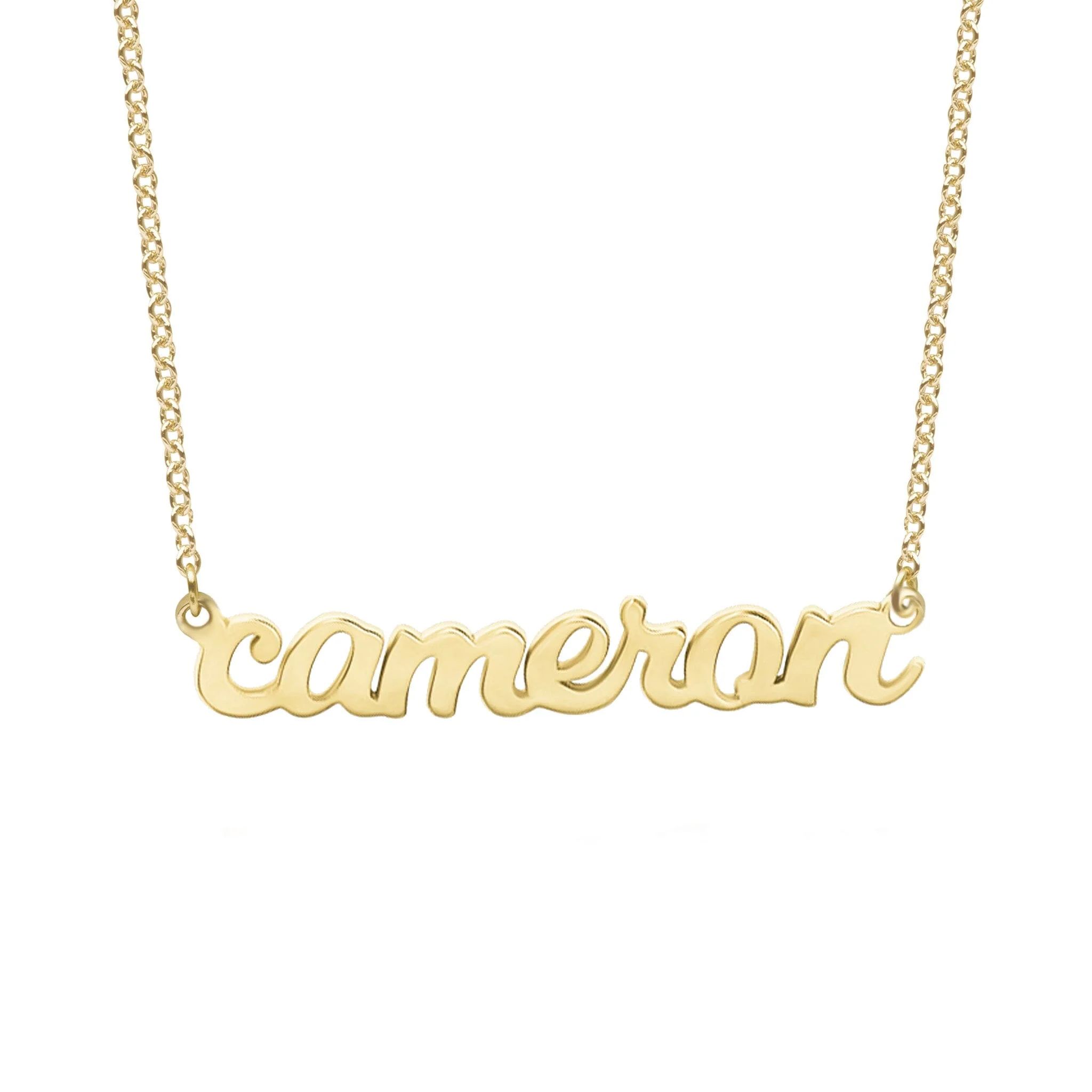 Personalized Script Nameplate Necklace | Tiny Tags