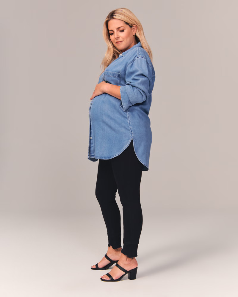 Maternity High Rise Super Skinny Ankle Jeans | Abercrombie & Fitch (US)