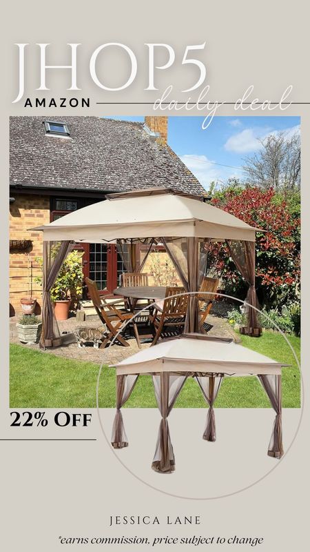 Amazon daily deal, save 22% on this outdoor pop up gazebo with tie back screens. Outdoor furniture, pop up gazebo, outdoor entertaining, summer outdoor furniture, backyard Furniture, Amazon home, Amazon deal

#LTKSeasonal #LTKhome #LTKsalealert