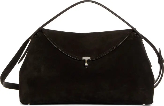 T-Lock Curved Leather Top Handle Bag | Nordstrom