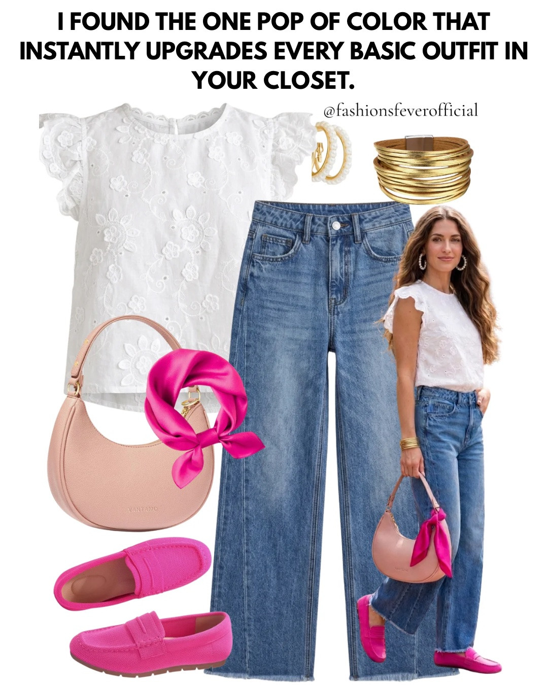 I found the one pop of color that instantly upgrades every basic outfit in your closet.
We all have that go-to pair of jeans and a white top that we reach for when we’re in a rush. It’s reliable, sure—but it can feel a little... one-note.
The secret to taking this look from "running errands" to "street style ready" isn’t a new wardrobe. It’s all about the high-contrast pivot.
By adding a bold, saturated hue—like these fuchsia loafers and the matching silk scarf—you completely change the energy of the outfit without losing the comfort of your favorite denim.
It’s the simplest way to look like you put effort in, even when you didn’t.

#outfitinspo #elevatedbasics #popofcolor #streetstyle #elevatedcasual

#LTKsummer #LTKmodest #LTKstyletip