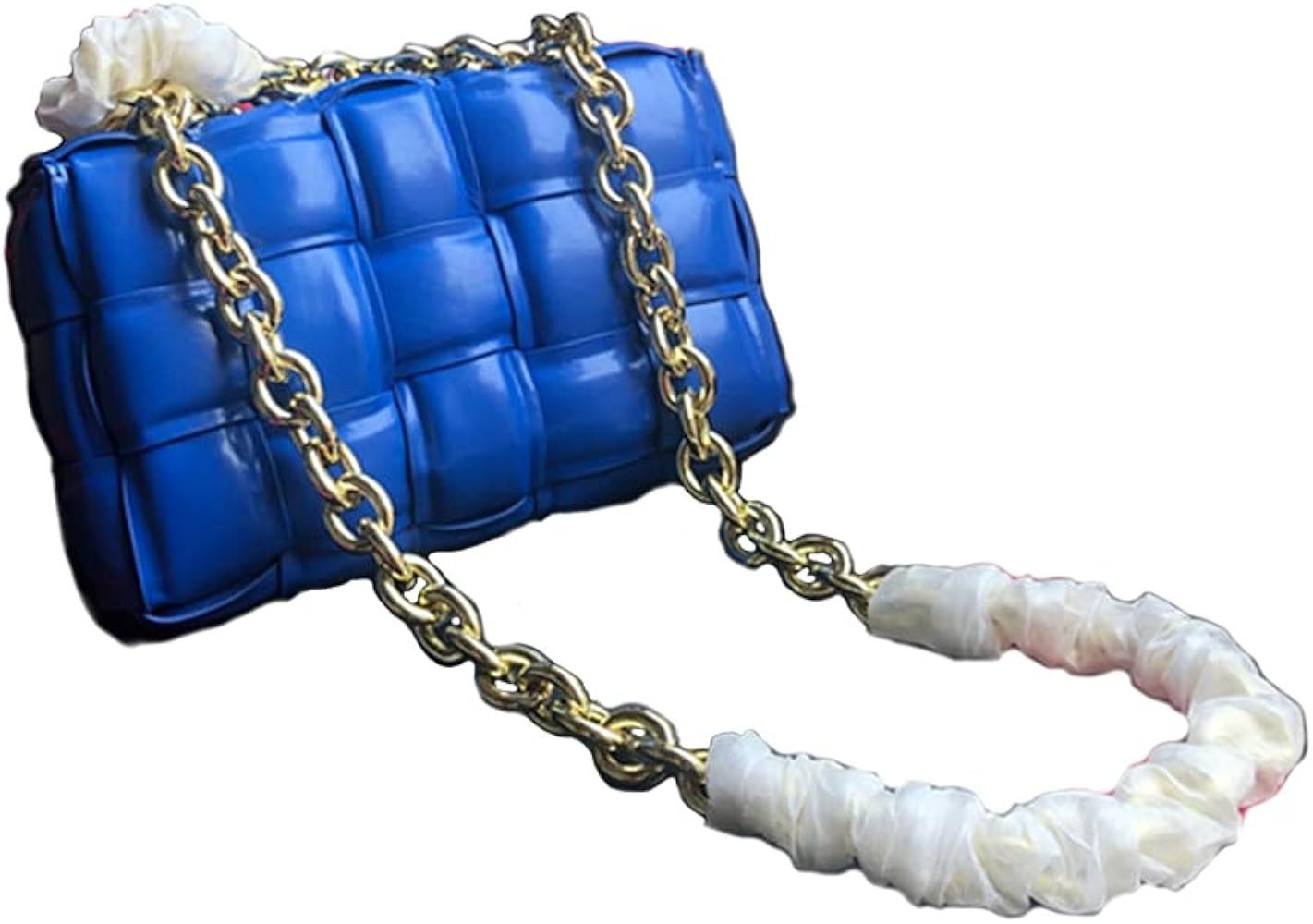 EvaLuLu Woven Chain Bag Genuine Leather Women Shoudler Bag | Amazon (US)