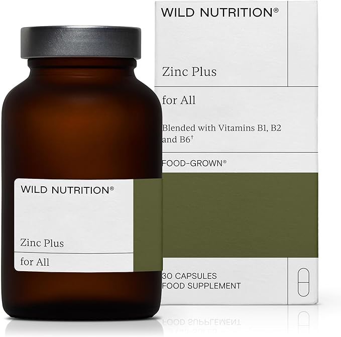Wild Nutrition Food-Grown Zinc Plus, Zinc Supplements With Vitamin B1, B2, and B6, Zinc Supplemen... | Amazon (UK)