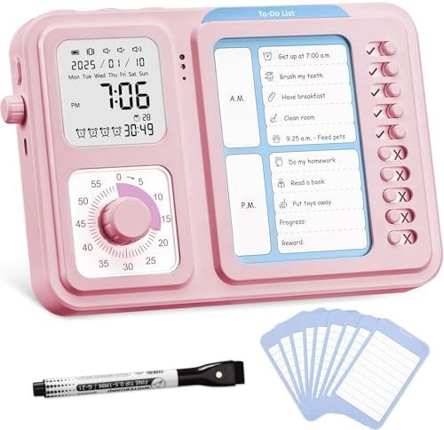 3-in-1 Visual Timer & ADHD Tool for Kids|Adults, Task Timer with Chore Chart Board, Visual Schedu... | Amazon (US)