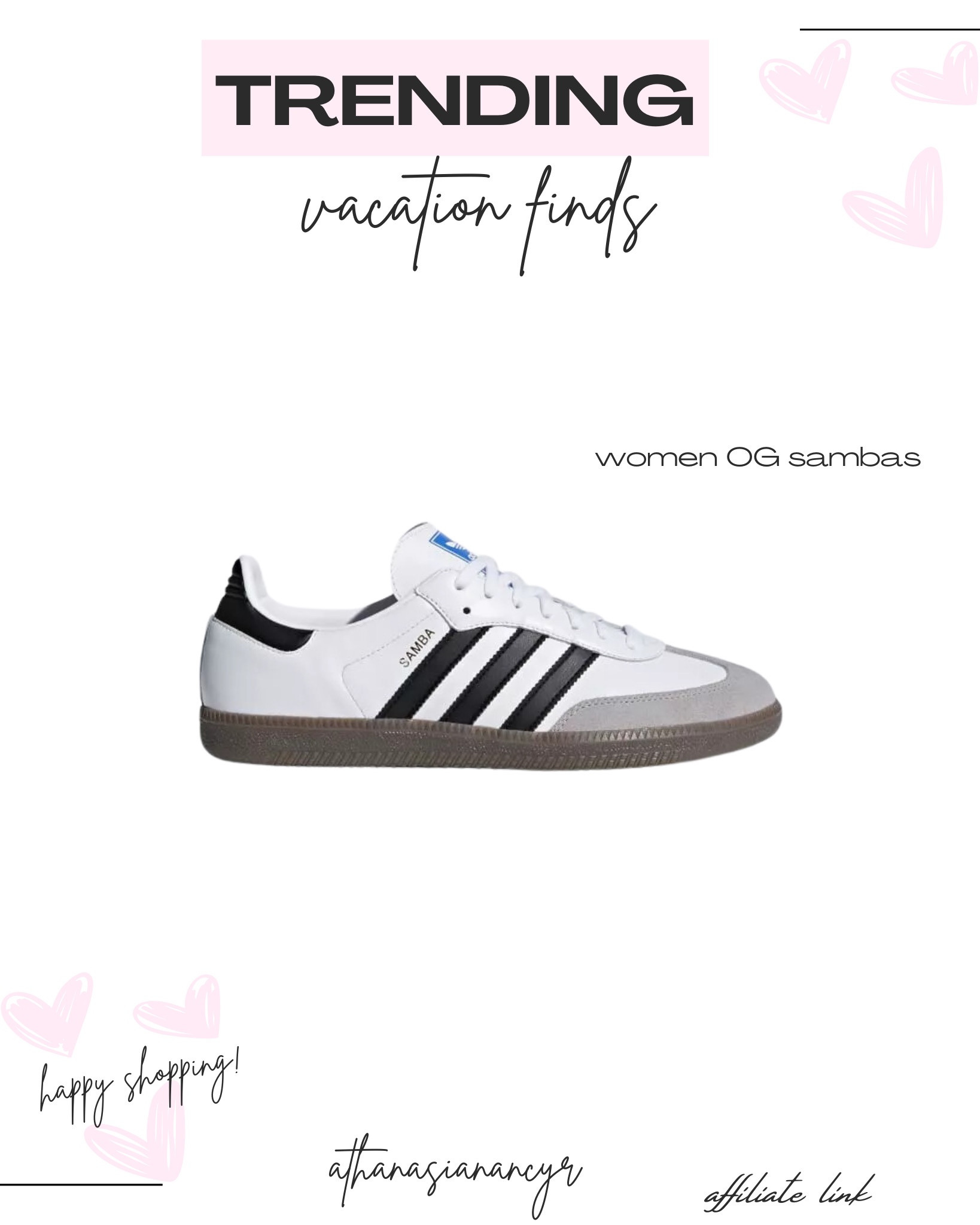 Get yours now before they go out of stock 

Samba
Adidas sambas 
Samba outfits
Samba og 
Samba shoes 

#LTKSeasonal #LTKfindsunder100 #LTKstyletip #LTKsalealert #LTKtravel #LTkshoecrush 