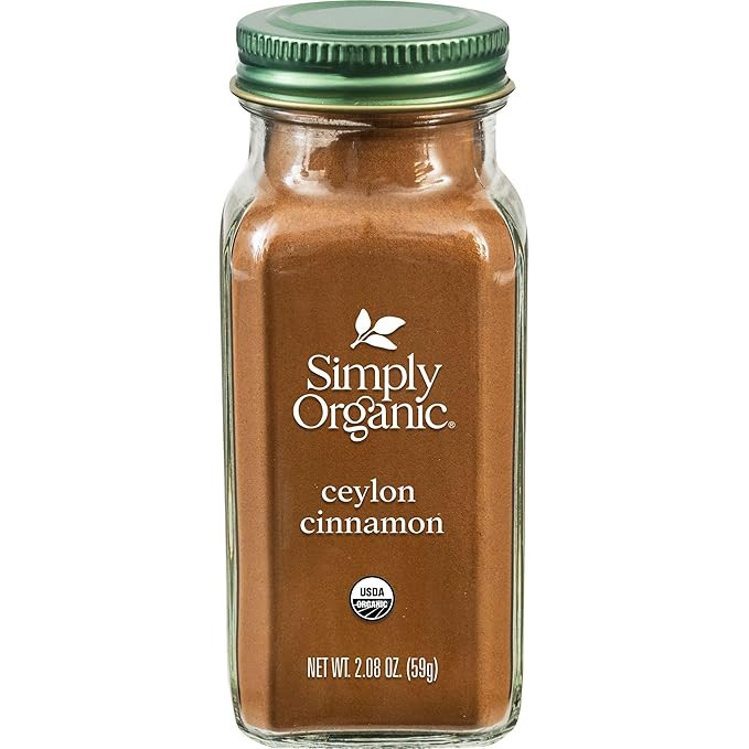 Simply Organic Ceylon Ground Cinnamon, 2.08 Ounce, Non-GMO Organic Cinnamon Powder | Amazon (US)