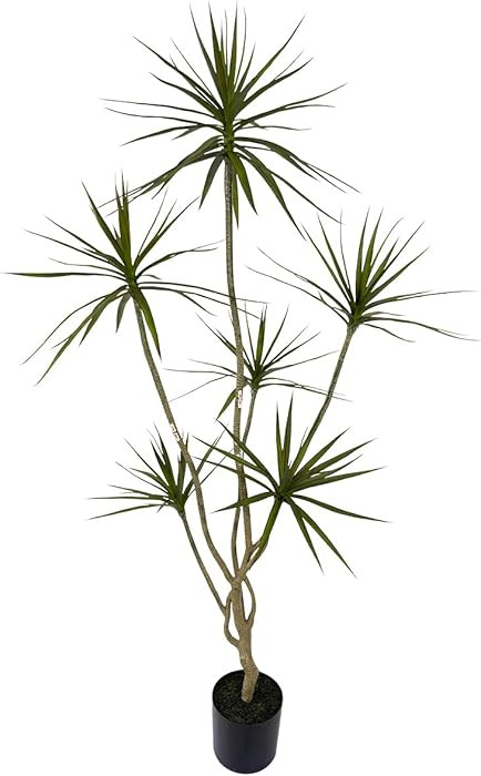 Artificial Dracaena marginata,6ft Tall Fake Plants Artificial Dracaena marginata Plants for Indoo... | Amazon (US)