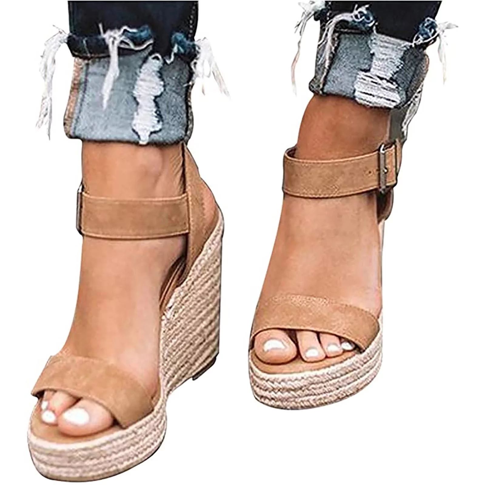 Summer Savings Clearance 2024! TAGOLD Sandals for Womens Dressy Summer,Sandals Womens, Wedge Heel... | Walmart (US)