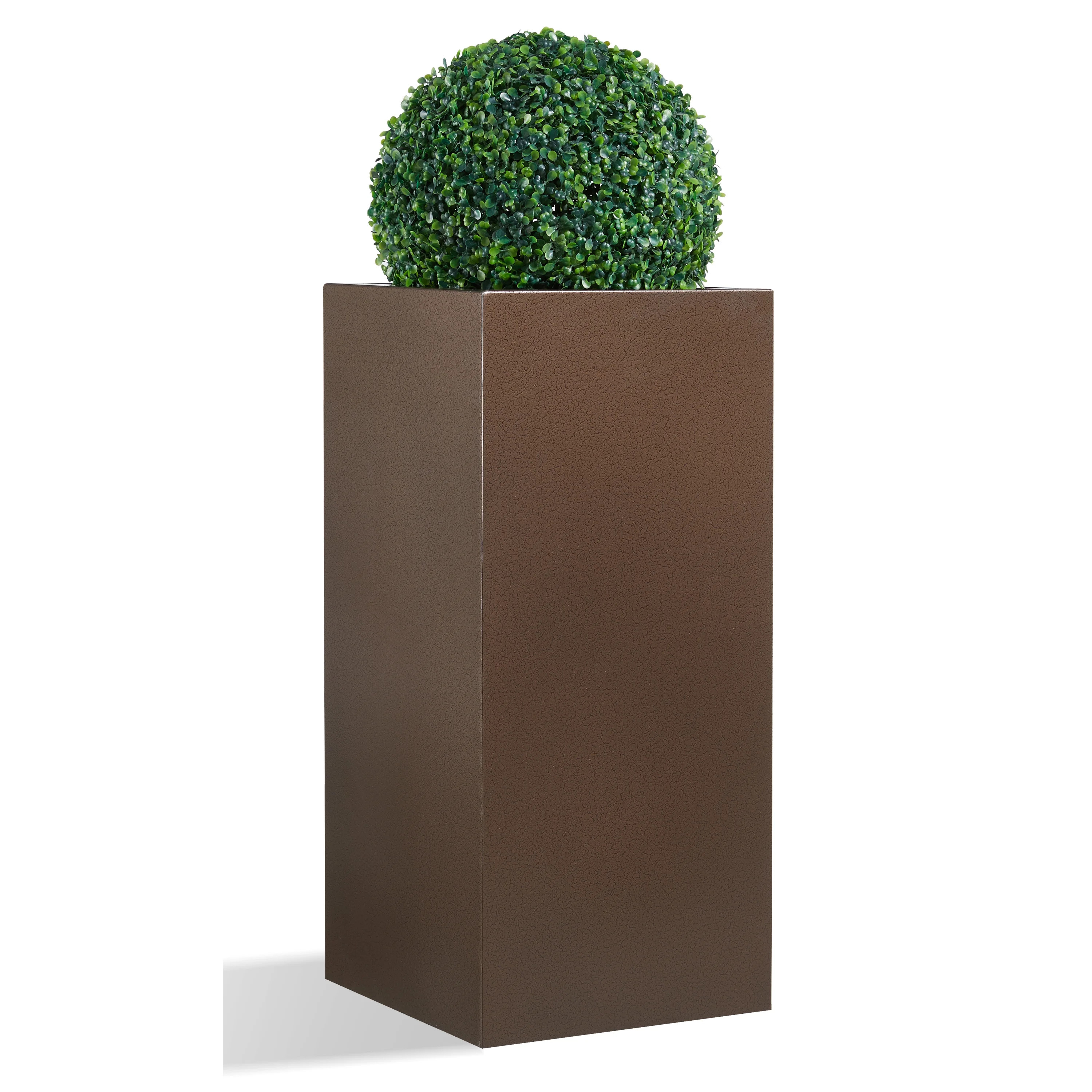 Metal Tall Planter for Outdoor or Indoor, 14Lx14Wx30H inches Large Planter Box, 25lb Espresso | Walmart (US)