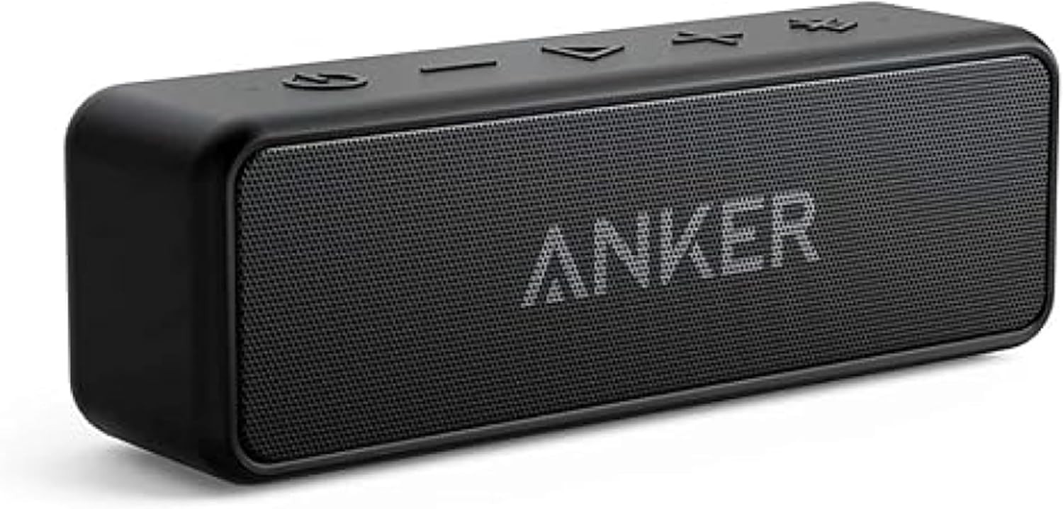 Anker Soundcore 2 Portable Bluetooth Speaker with 12W Stereo Sound, Bluetooth 5, Bassup, IPX7 Waterproof, 24-Hour Playtime, Wireless Stereo Pairing, Speaker for Home, Outdoors, Travel | Amazon (US)