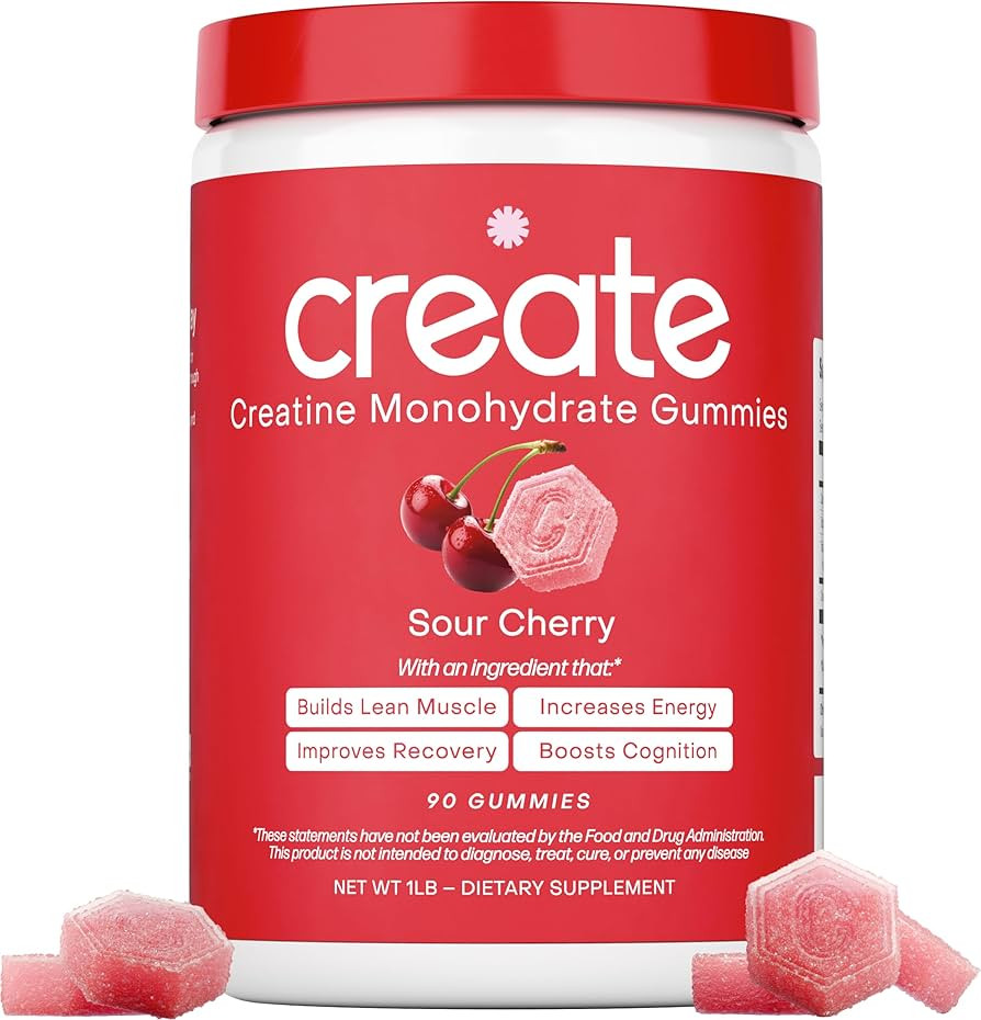 Create Creatine Monohydrate Gummies for Men & Women, Boost Focus, Strength, and Endurance, Anti-M... | Amazon (US)