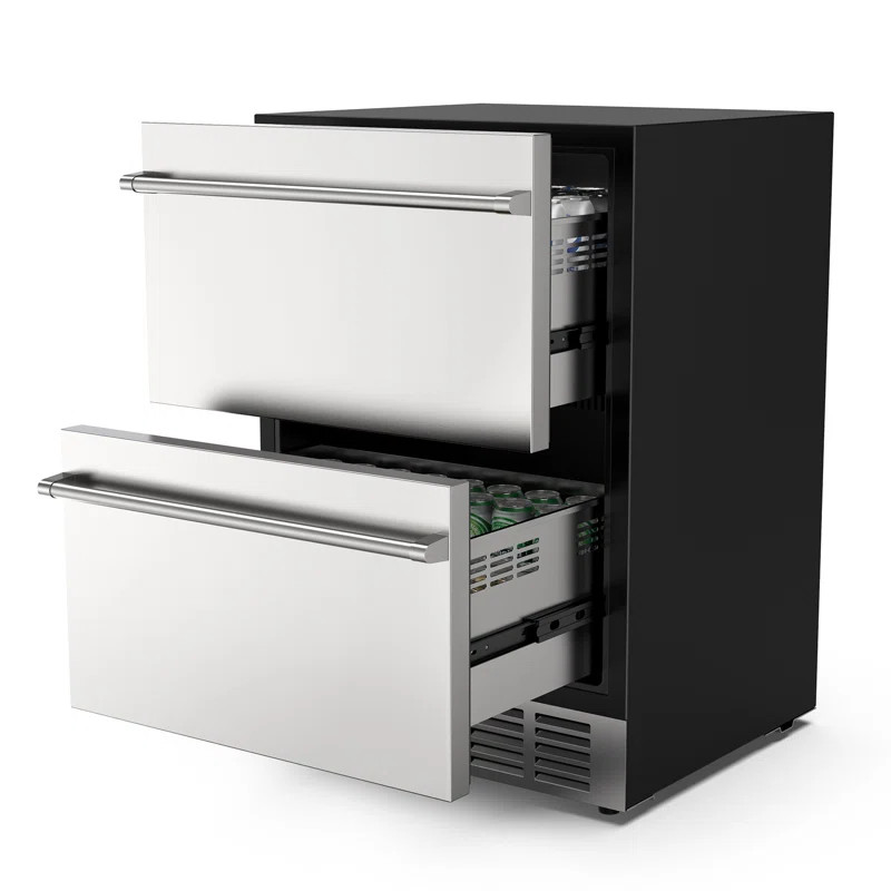 98 Can Dual Zone Freestanding/Built-in Wine & Beverage Refrigerator | Wayfair North America