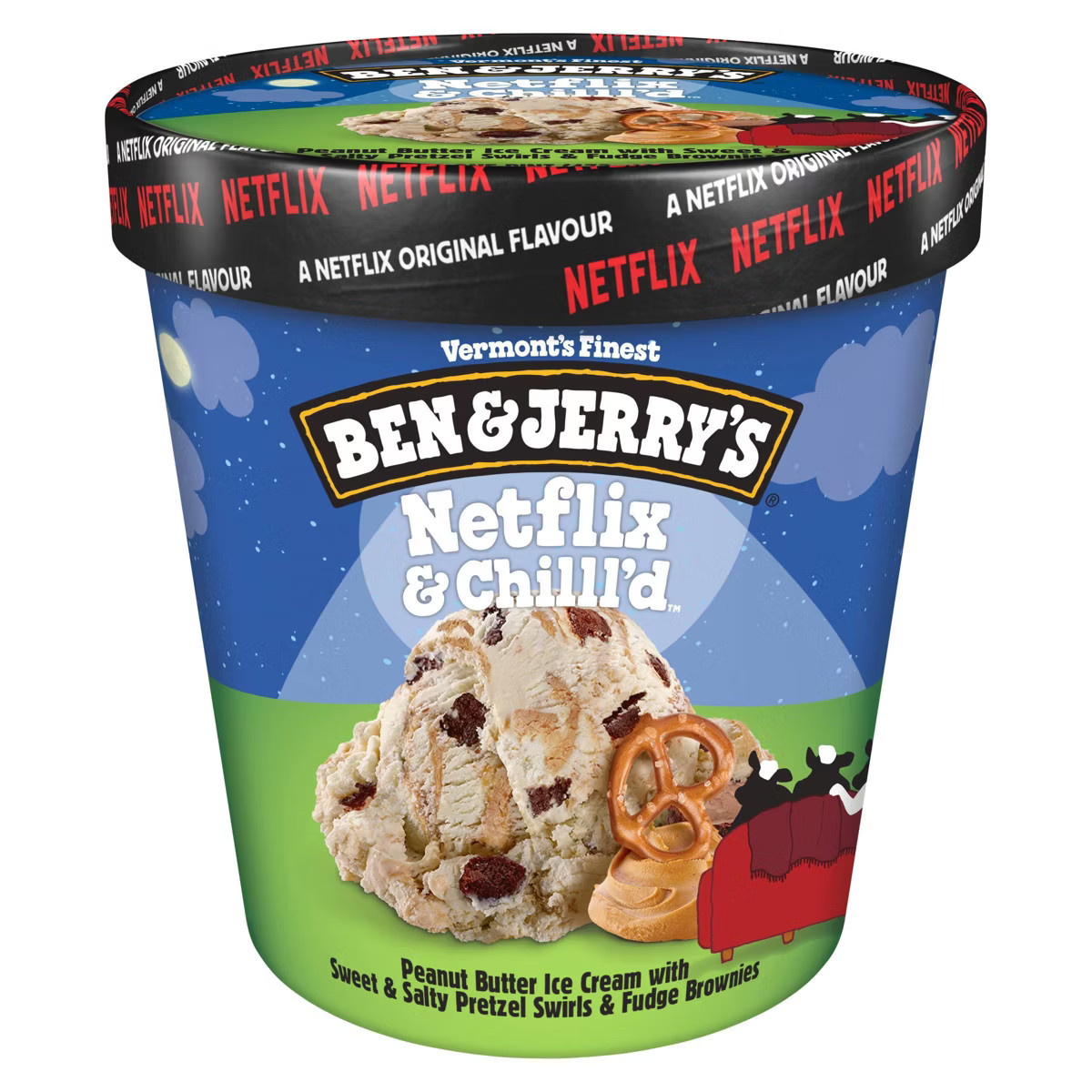 Ben & Jerry's Netflix & Chilled Peanut Butter Ice Cream - 16 fl oz | Target