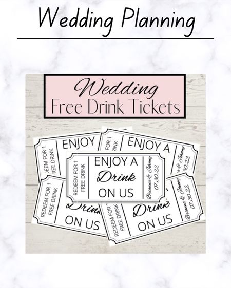Check out these wedding drink tickets

Wedding planning, summer wedding, destination wedding, wedding inspiration 

#LTKwedding #LTKeurope #LTKfindsunder50